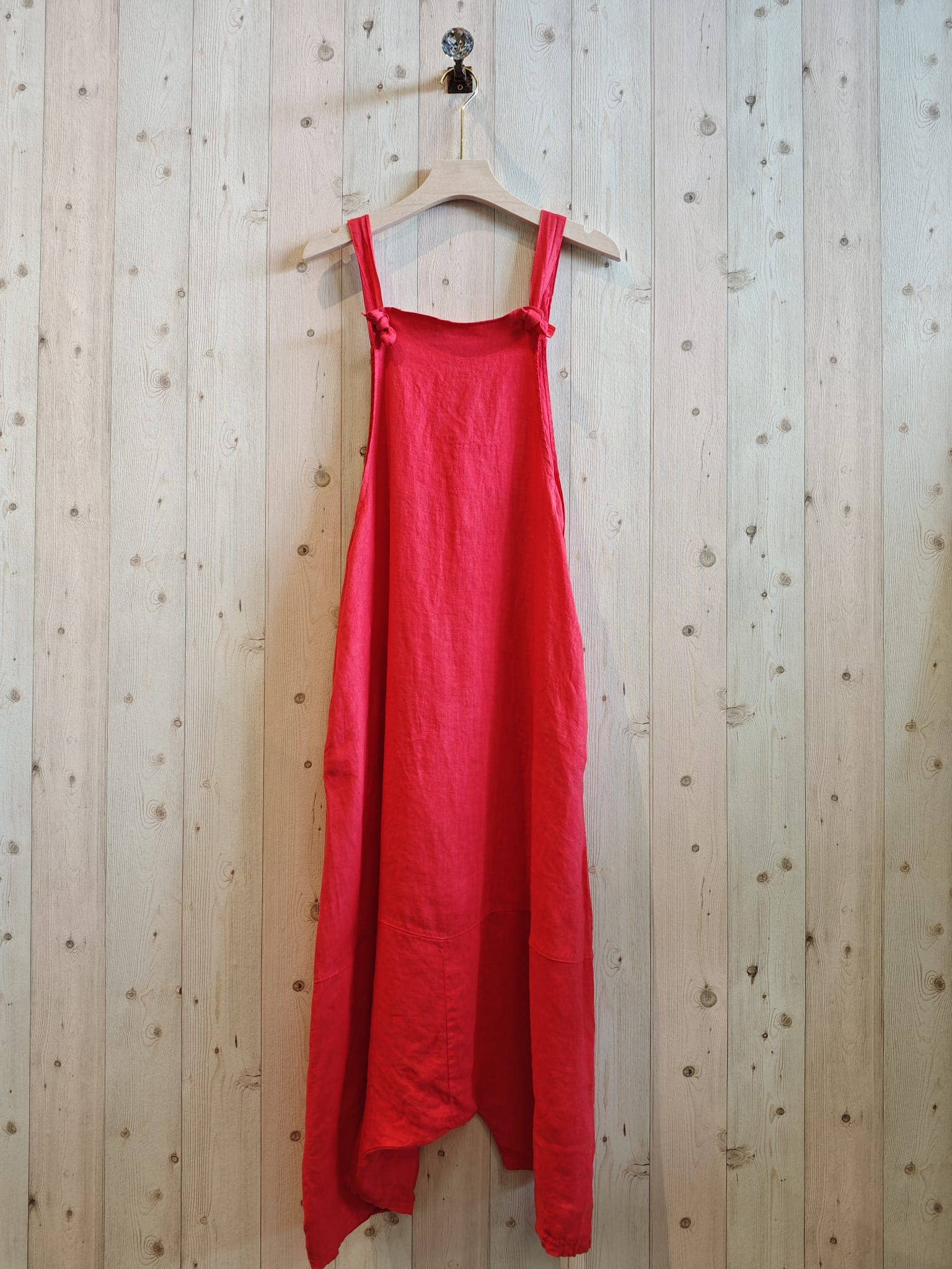 Linen & More - Vente Combinaison – femme - Référence 4317 robe salopette 100 % lin couleur cacao7