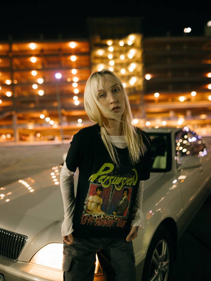 Jane Austen's Persuasion Parody Band Tee for wholesale by Wonder Witch Co