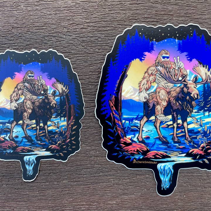 CherieSmittleArt - Wholesale Sticker - Storyteller Bigfoot Sticker2