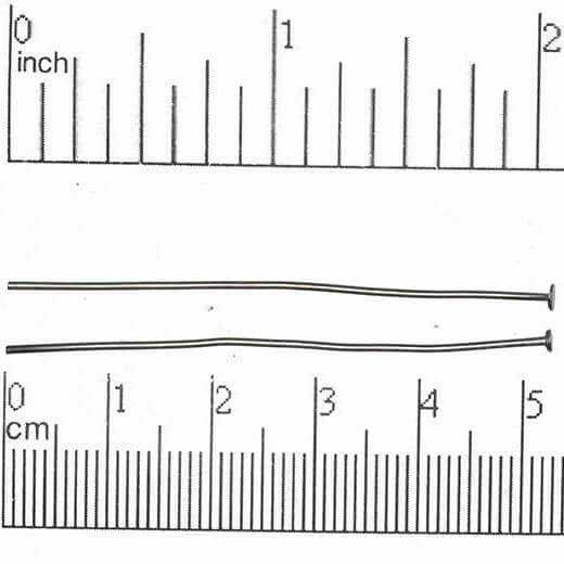 Continental Beads - Wholesale Craft supplies - 2 Inch Head Pin - 20 Gauge Wire available in Multiple Colors sold Individually - H/P25