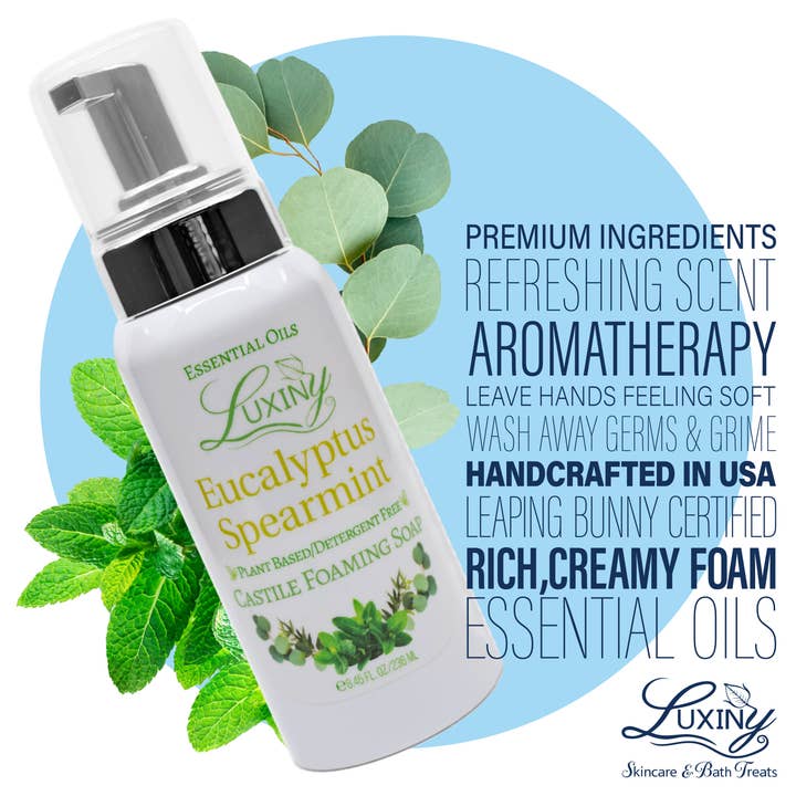 Luxiny Products - Luxurious Bath and Body - Wholesale Hand soap/wash - Foaming Soap | Eucalyptus Spearmint | Essential Oil Hand Soap2