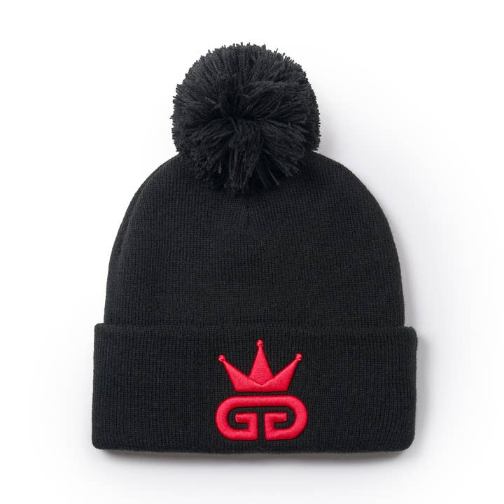 GGT Black Bobble Woolly Hat for wholesale by God Given Talent