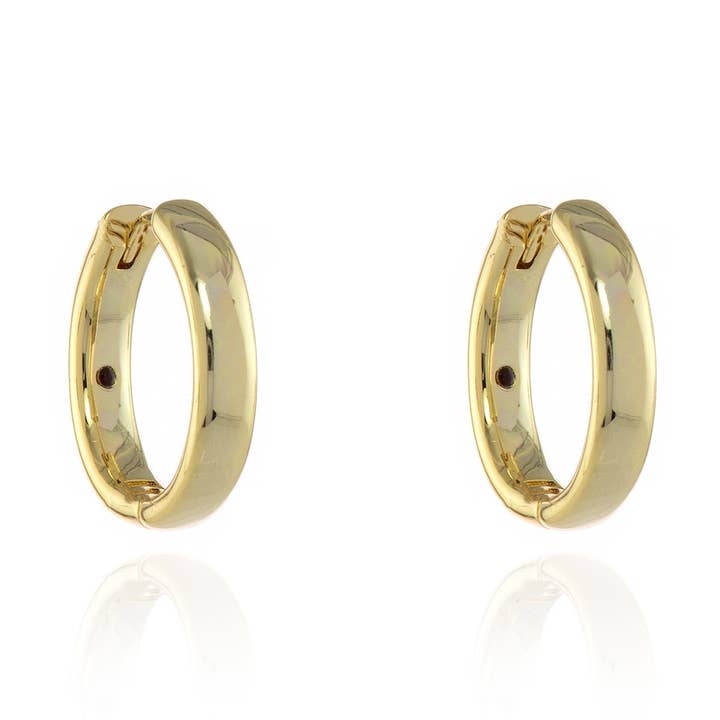 Sabrina Orecchino a Cerchio Medio 18mm Oro per la vendita all'ingrosso da parte di Cachet London