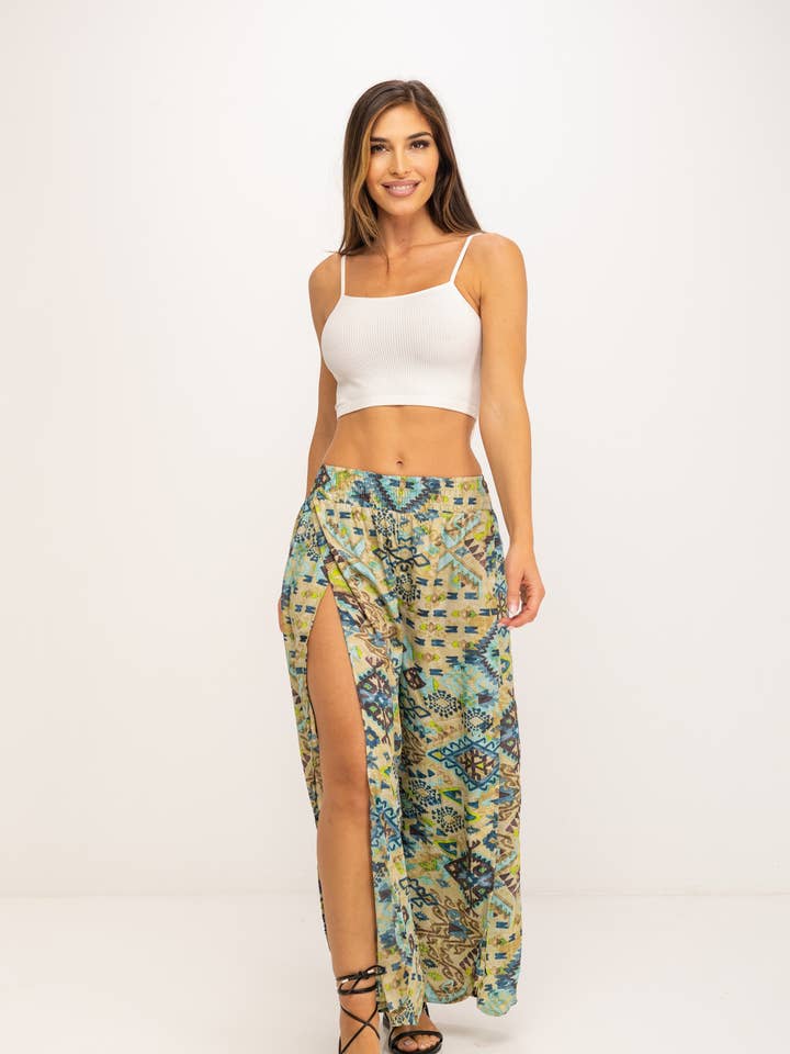 Printed pants LI9405P for wholesale by Peace & Love (CALAO IMPORT EXPORT S.L.)