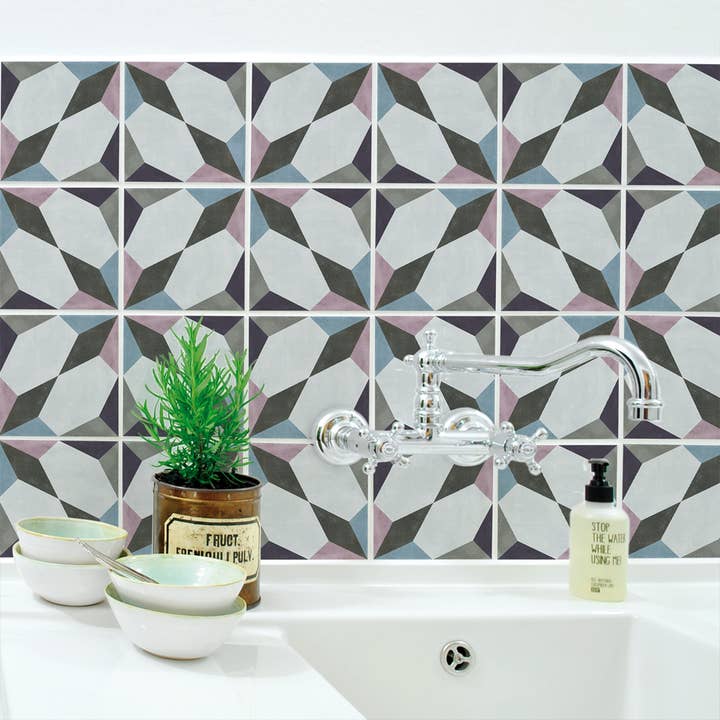 Hacienda 01 - 15x15cm Tile Stickers - Set of 4 for wholesale by Boubouki