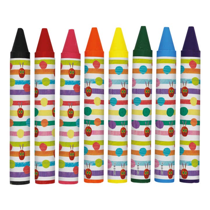 Robert Frederick Ltd - Vente Crayon – enfant et bébé - Ensemble de 8 gros crayons "La chenille qui fait des trous"1