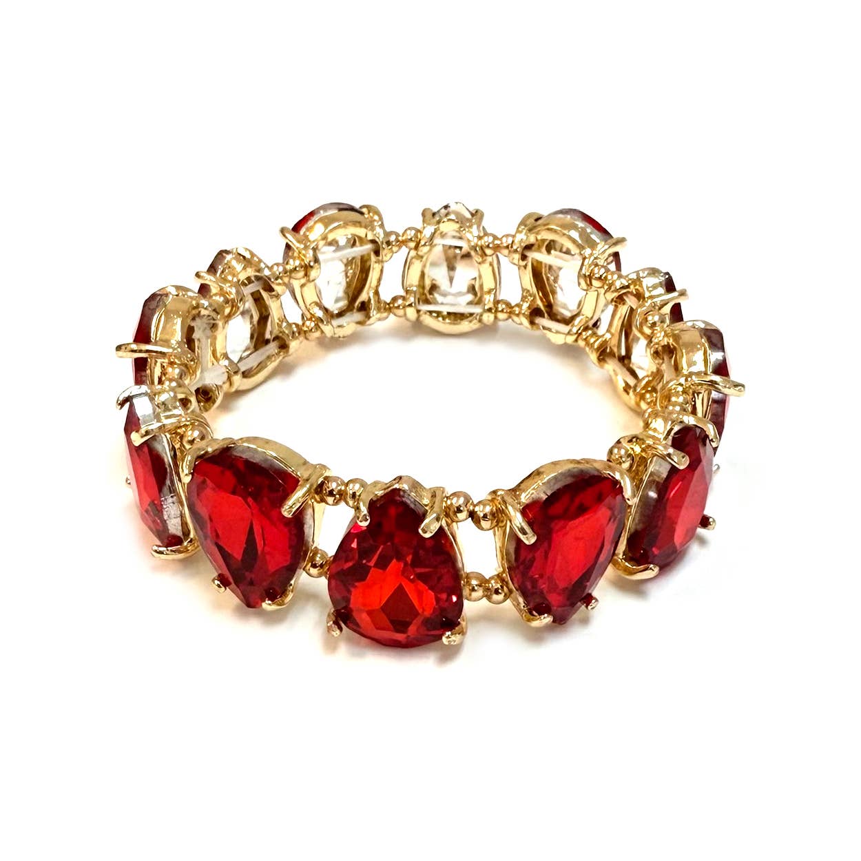 StarryNYC - Vendita all'ingrosso Bracciale con perline - Bracciale elastico con perline di cristallo a goccia di vetro10