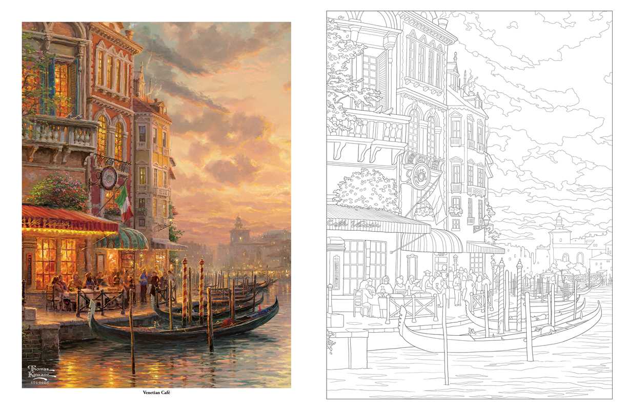 Simon & Schuster - Wholesale Coloring & Activity Book - Adult - Thomas Kinkade Studios Inspired Destinations by Thomas Kinkade Studios3
