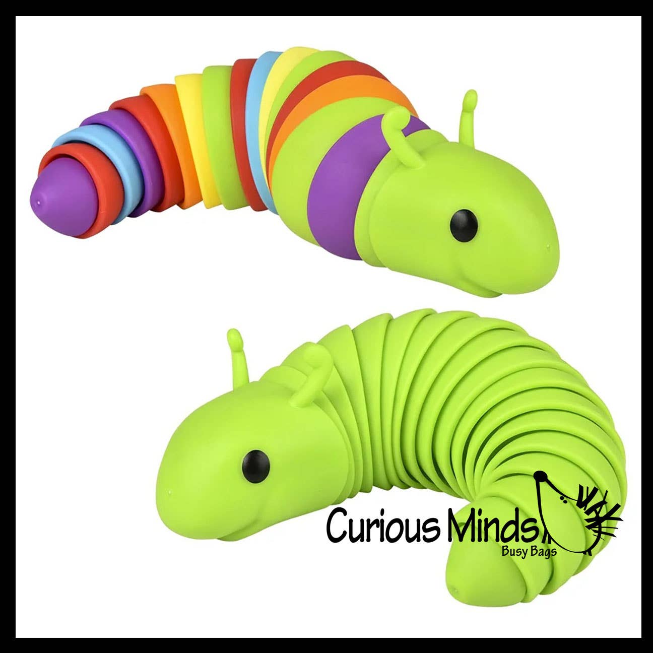 Curious Minds Toys - Venta al por mayor Pelota antiestrés - Niños - 1 Fidget Caterpillar, gran babosa articulada y móvil0