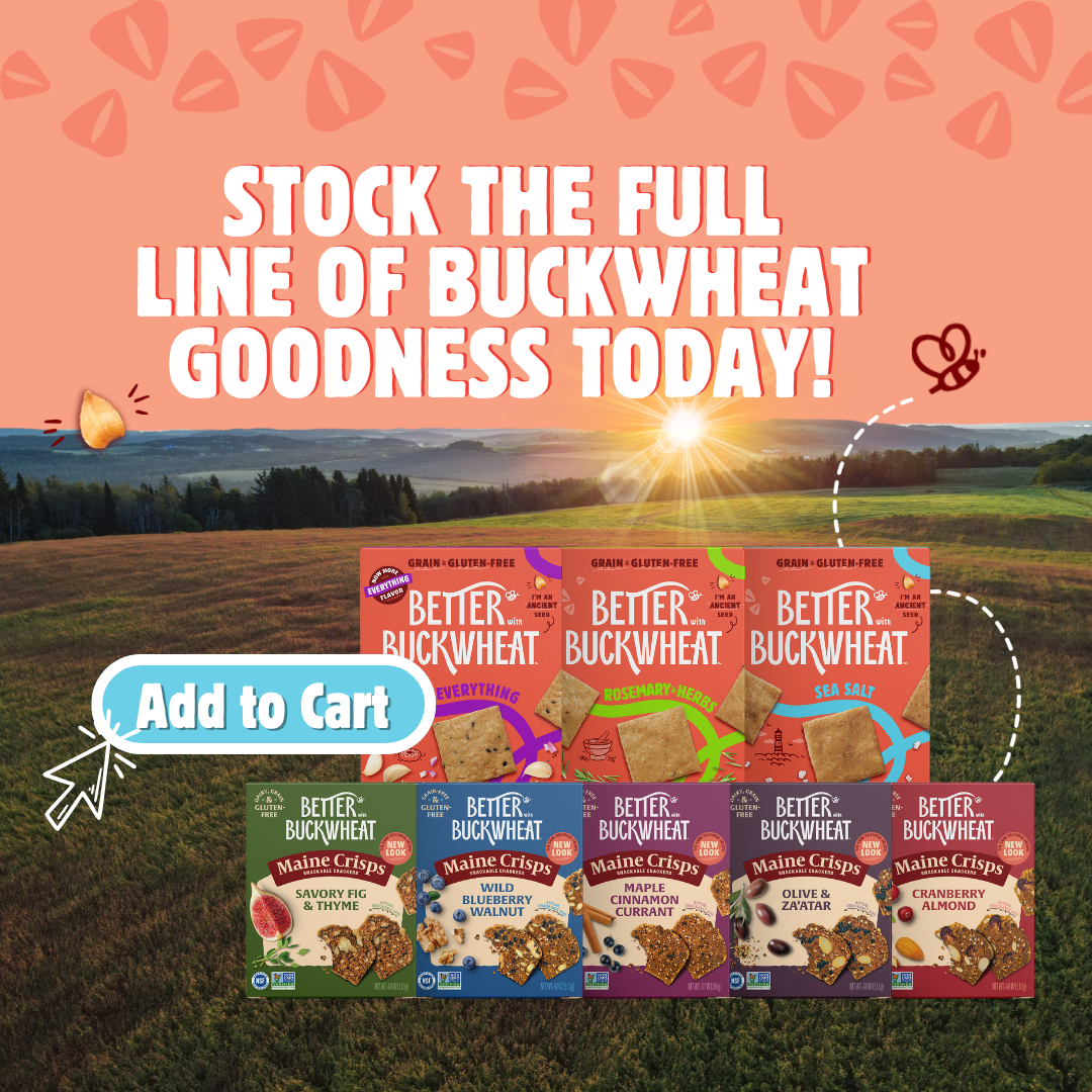 Better with Buckwheat | Maine Crisps - Wholesale Crackers - Sea Salt Crackers | Gluten-Free | Artisanal | Charcuterie4