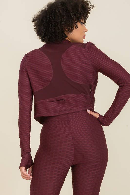 Vibrato Clothing - Wholesale Athletic Jacket - Women's - SHP001-J-Mesh-Panel Sleeve  Full Zip Up Active Jacket6