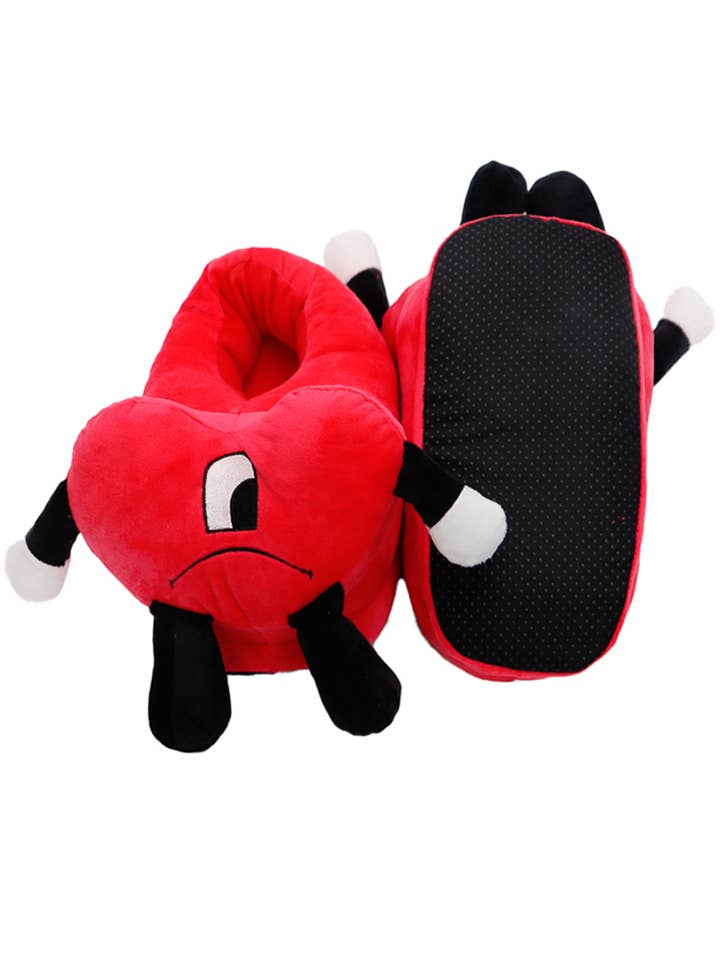 Cap Zone - Wholesale Slippers - Women's - Un Verano Sin Ti Heart Bad Bunny Slippers