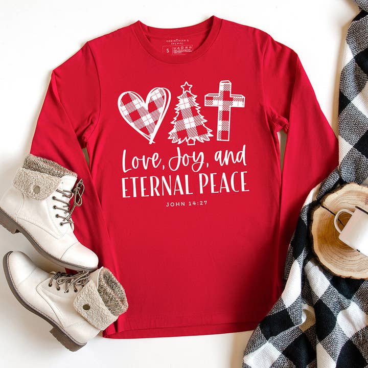 Love Joy & Eternal Peace Long Sleeve for wholesale by Corinthian's Corner