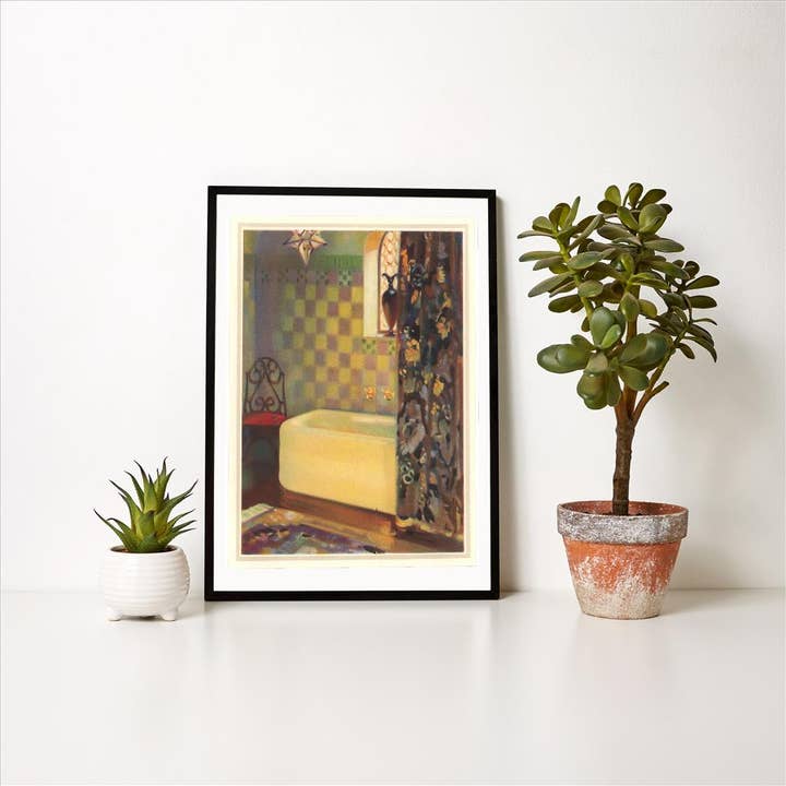 Found Image Press - Wholesale Art Print - Art Print AD-494 Fancy Bathroom1