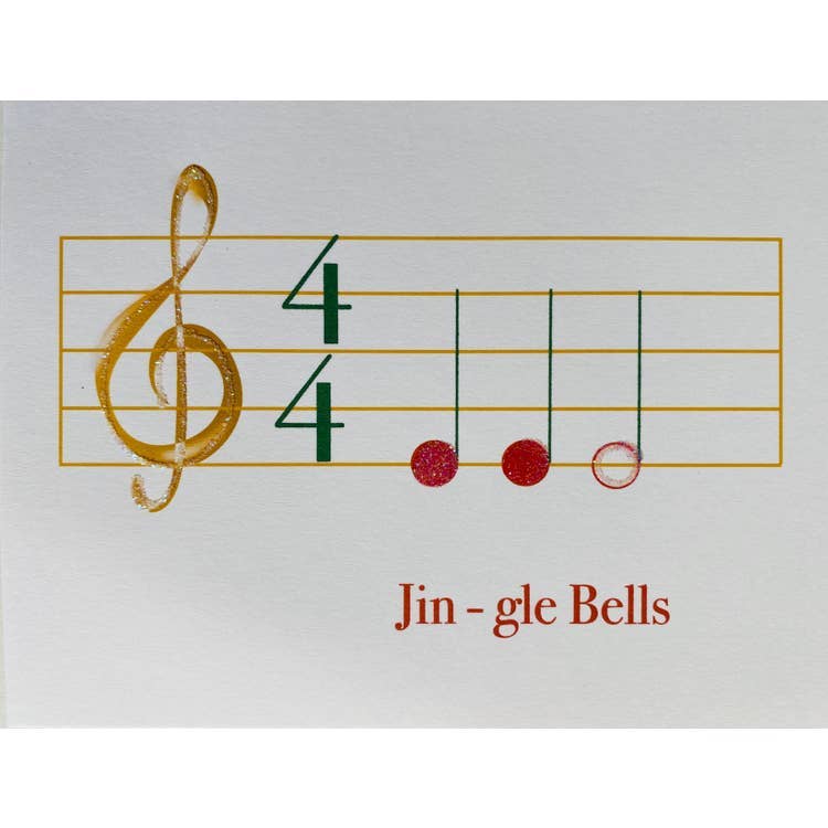 Studio Daedre - Wholesale Season's Greetings Card - Sheet Music Jungle Bells - Loose Cards0