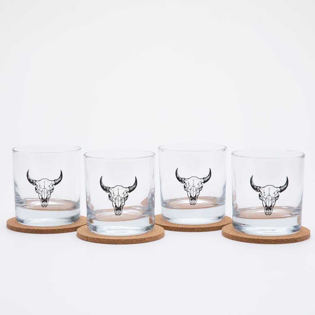 Counter Couture - Wholesale Cocktail/likeur glas - Buffalo Skull Rocks Glas | Whiskyglas3