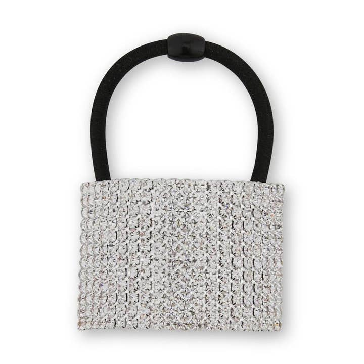 Allure Rhinestone Ponytail Holder, Square - Single for wholesale by Allure Style Accessories
