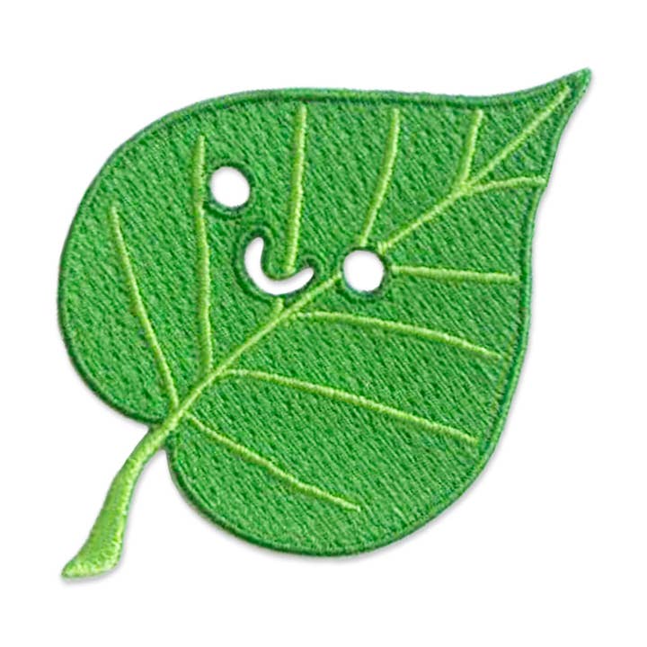 Frog & Toad Press - Vendita all'ingrosso Toppe - Toppa Foglia Smiley0