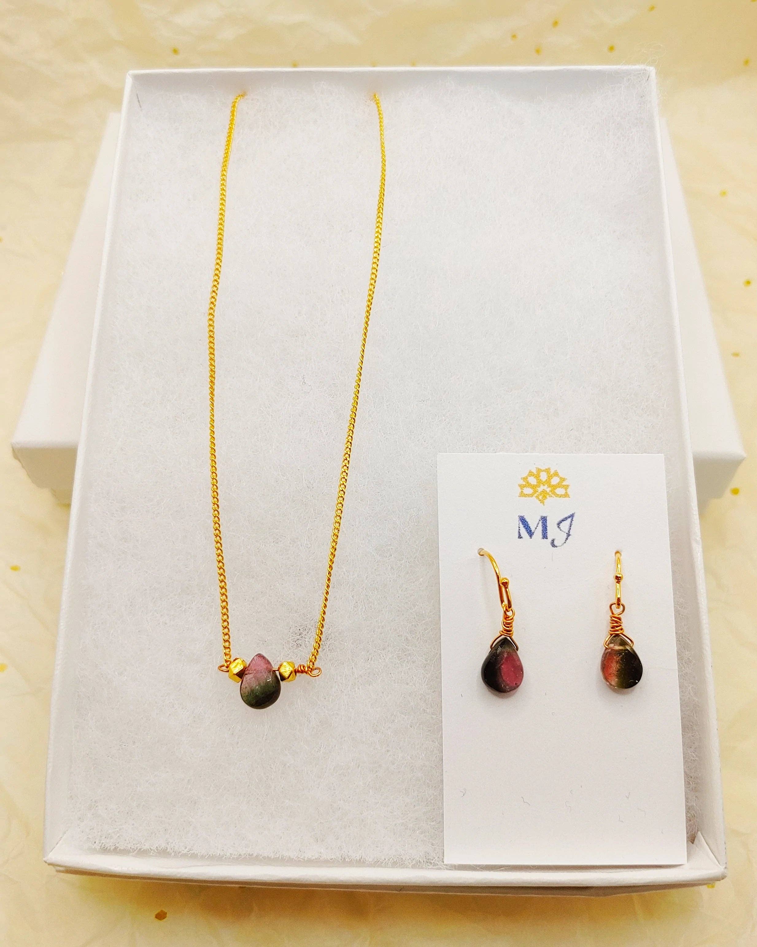 MINU Jewels - Wholesale Jewelry Set - Tourmaline Gumdrop Solitaire Gift Set20