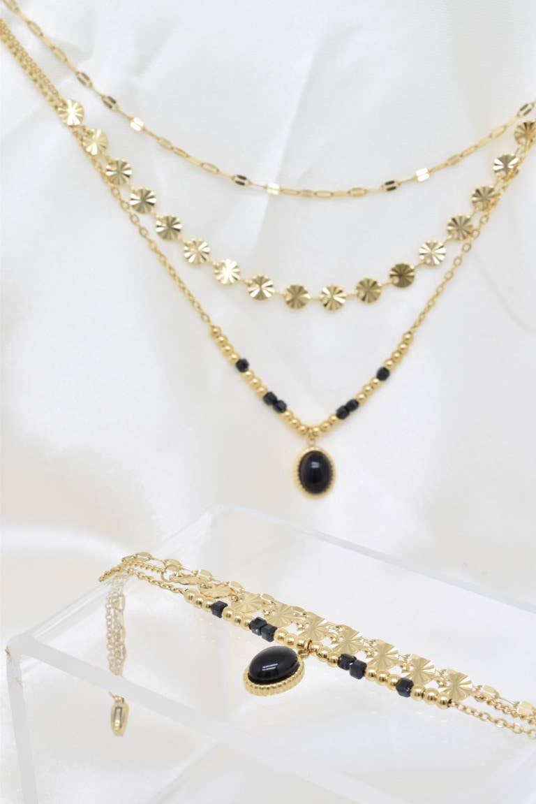 Kapyco - Wholesale Woven/Braided Bracelet - Stainless steel three row bracelet - BR210216OR3