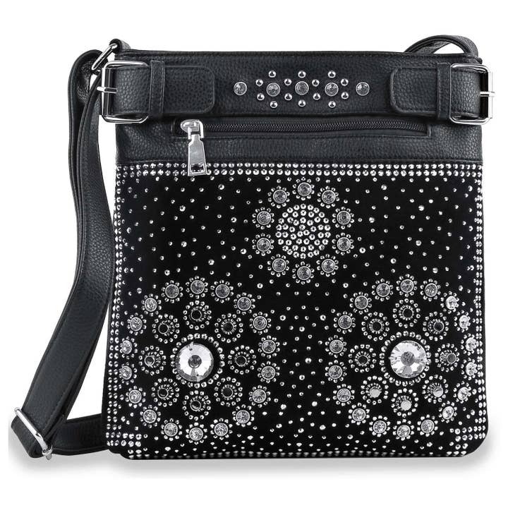 Handbag Express - Wholesale Crossbody bag – Women's - Stud And Rhinestone Design Crossbody Sling7