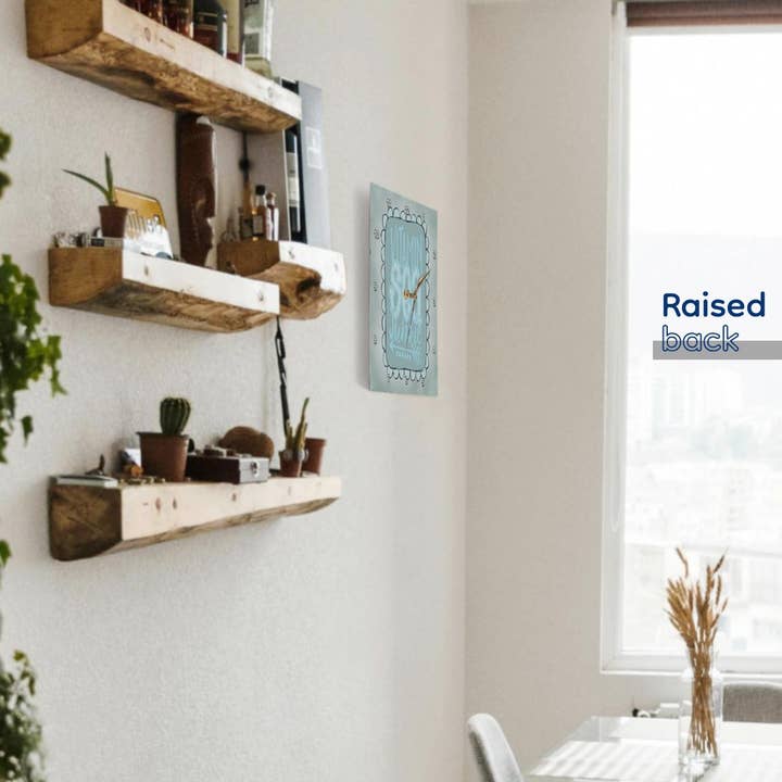 3dRose - Wholesale Wall Clock - 3dRose, Vitamin Sea Junkie Quote In Pastel Blues, Wall Clock3