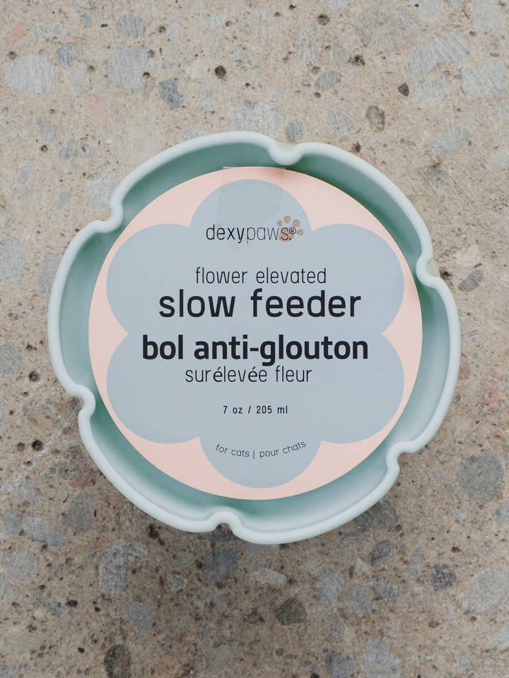 Salbeigrüner Blumen-Erhöhter Langsamfresser für Katzen für den Großhandel von dexypaws