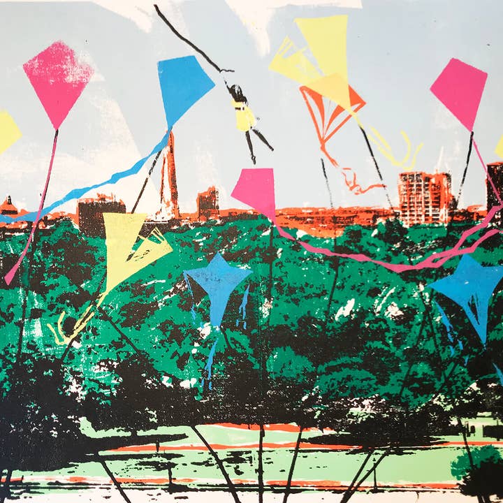 Primrose Hill II 'Original Silketryk for engroshandel hos Katie Edwards Illustration