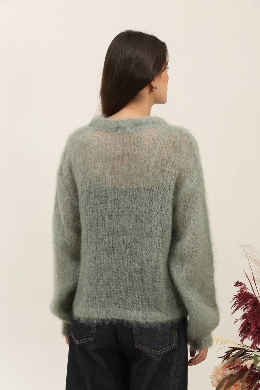 NAÏS PARIS - Wholesale Knit Sweater - Women's - Round neck long sleeve sweater in 80% kid mohair16