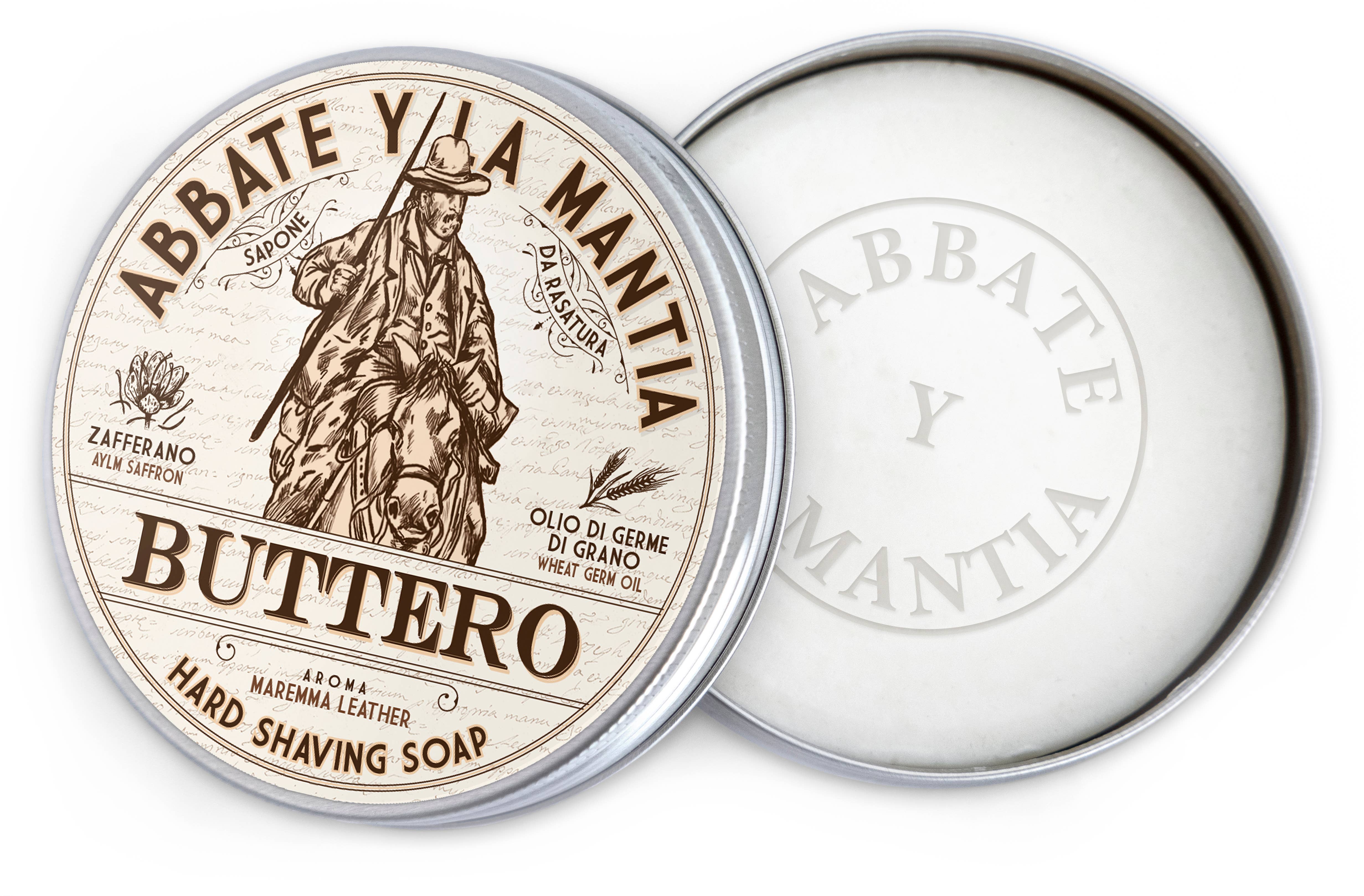 Abbate Y La Mantia - Wholesale Shaving Cream - Men's - Fresh Leather Shaving Soap | Saffron and Wheat Germ2
