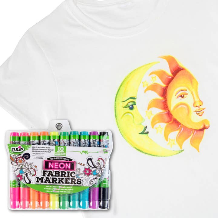 Tulip - Wholesale Marker - Tulip Brush-Tip Fabric Markers Neon 10 Pack