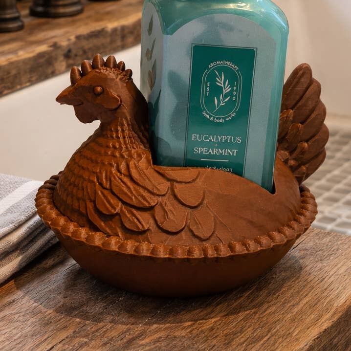 Hen on a Nest Soap Holder for wholesale by Dig Your Roots Boutique