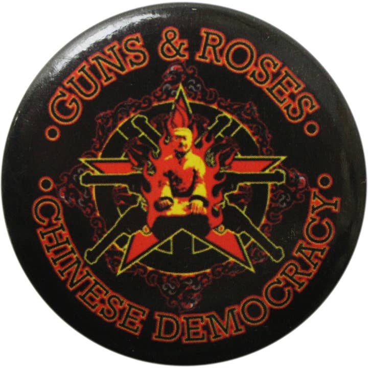 Pin-on Button - 1.5 Inch - Guns N' Roses - Chinese Democracy for wholesale by Square Deal Recordings & Supplies