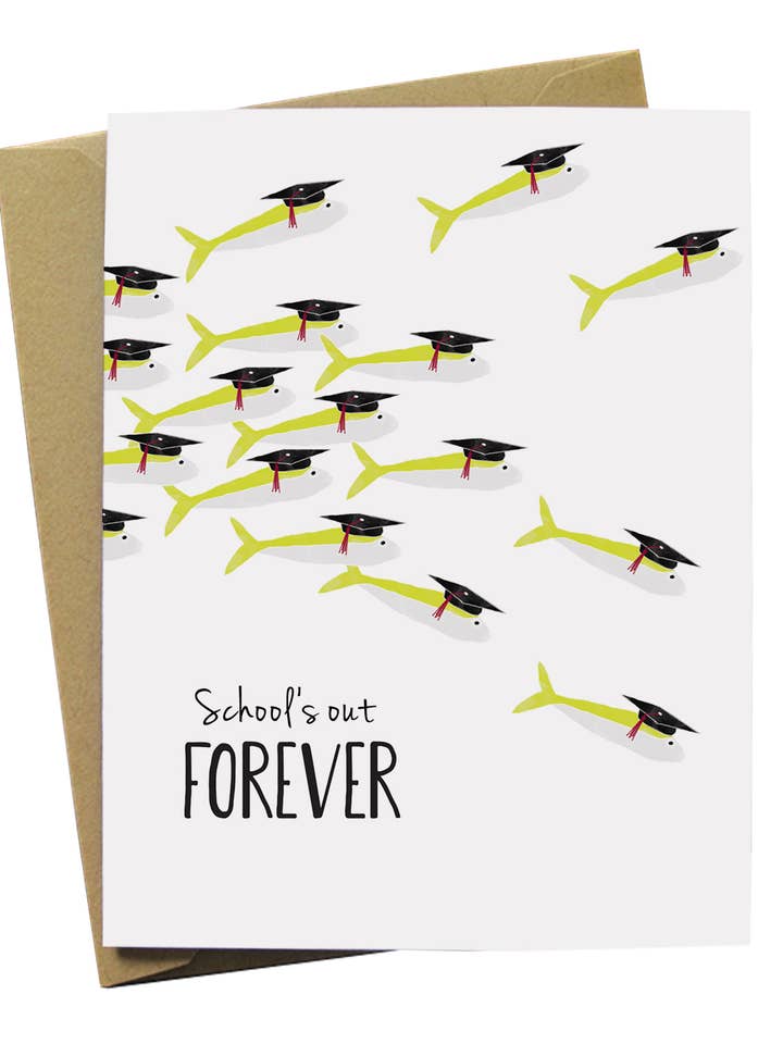 School of Fish Graduation Card for wholesale by Paper Wolf Design