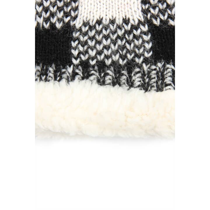 MYS Wholesale Inc - Wholesale Gloves - Women's - Sherpa Buffalo Plaid Mitten2