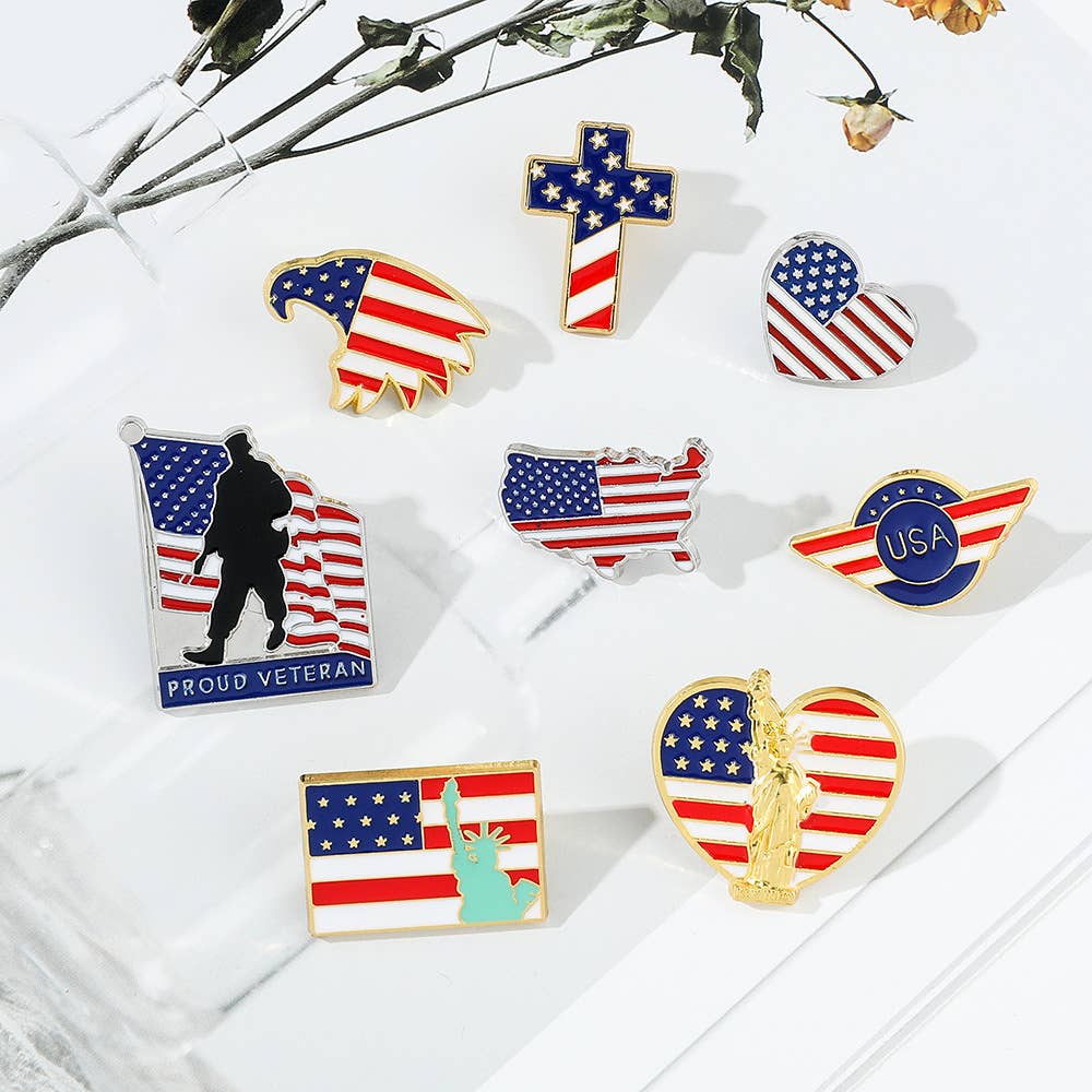 Tourtiwi - Wholesale Brooch - National Flag Theme Series Brooch Badge11