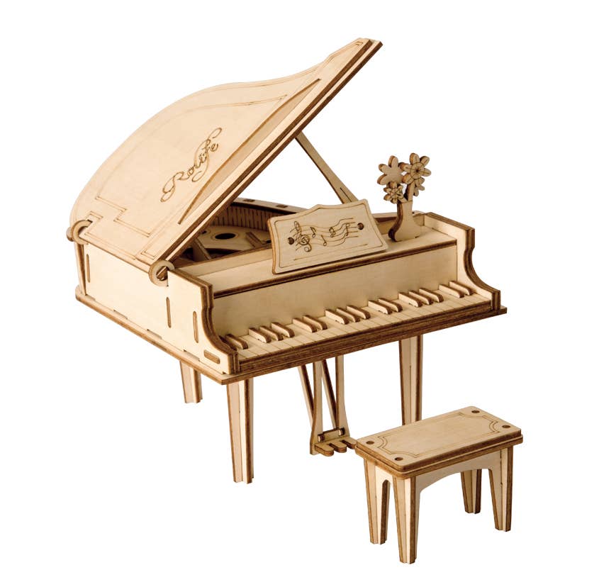 Hands Craft - Wholesale Puzzle - Kids - 3D Laser Cut Wooden Puzzle: Piano