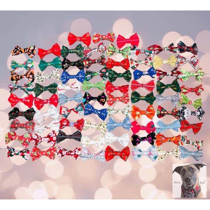 Storms Style - Wholesale Pet bow tie – Dog - Dog Christmas Bow Tie Bundle -2 sizes of bow tie available2