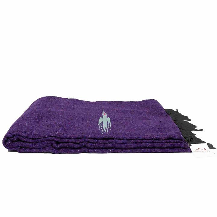 West Path - Wholesale Throw Blanket - Purple Thunderbird Mexican Blanket Baja Yoga Throw Prop
