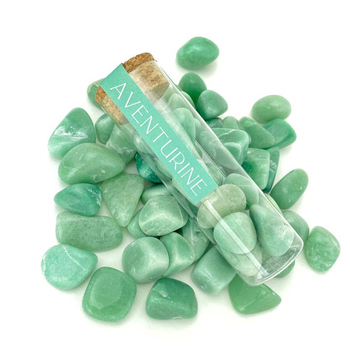 Sow the Magic - Wholesale Spiritual Stone/Crystal - Natural Aventurine Tumbled Gemstone Intention Vial4