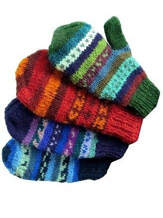 Wool Knit Mitten, fleece lined for wholesale by Ganesh Himal Trading