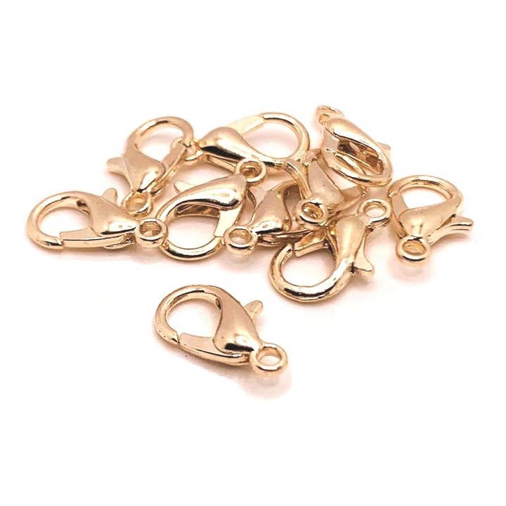 7x12 mm Light Rose Gold Lobster Claw Clasps for wholesale by Guerrilla Charm