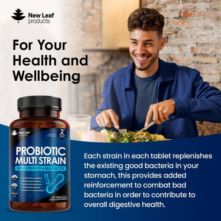 New Leaf products Ltd – wholesale Oral supplement/vitamin – Probiotic Multi-Strain High Strength Tablets Digestive & Gut2