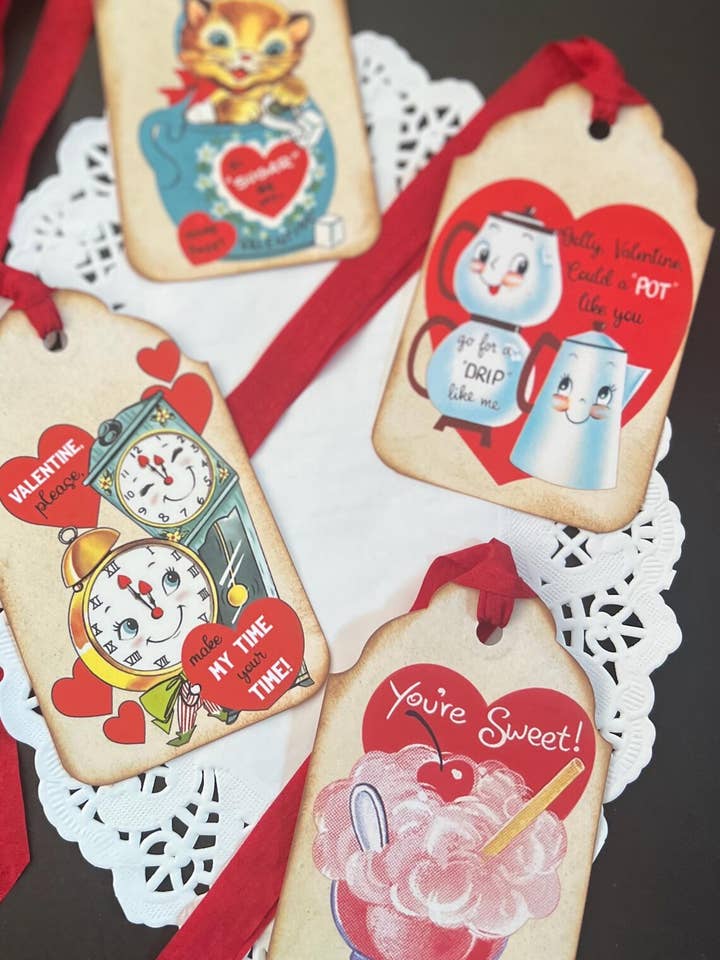 Vintage Valentine Gift Tags for wholesale by Our Designer
