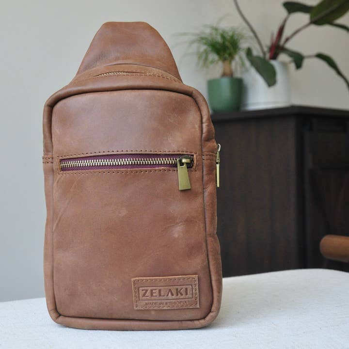 Zelaki Leather Company - Vendita all'ingrosso Borsa a tracolla - Unisex - Borsa a tracolla Addis/Tracolla unisex/Zaino a tracolla