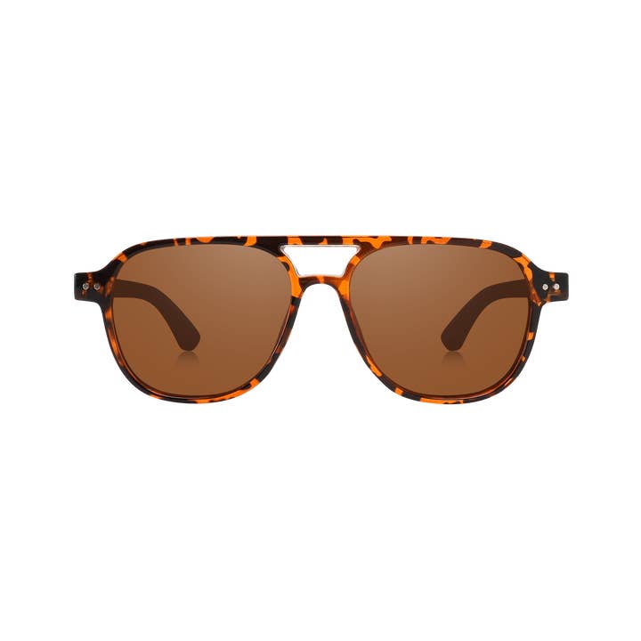 SolarX Eyewear – Großhandel Sonnenbrille – Unisex – 52071-POL/BAM - Polarisierte Trendy Sonnenbrille & Bambus-Bügel
