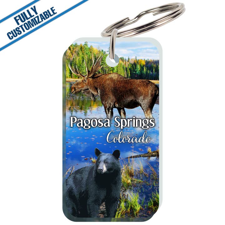 Porte-clés rectangle en acrylique - Entièrement personnalisable pour la vente par GiftWorksPlus