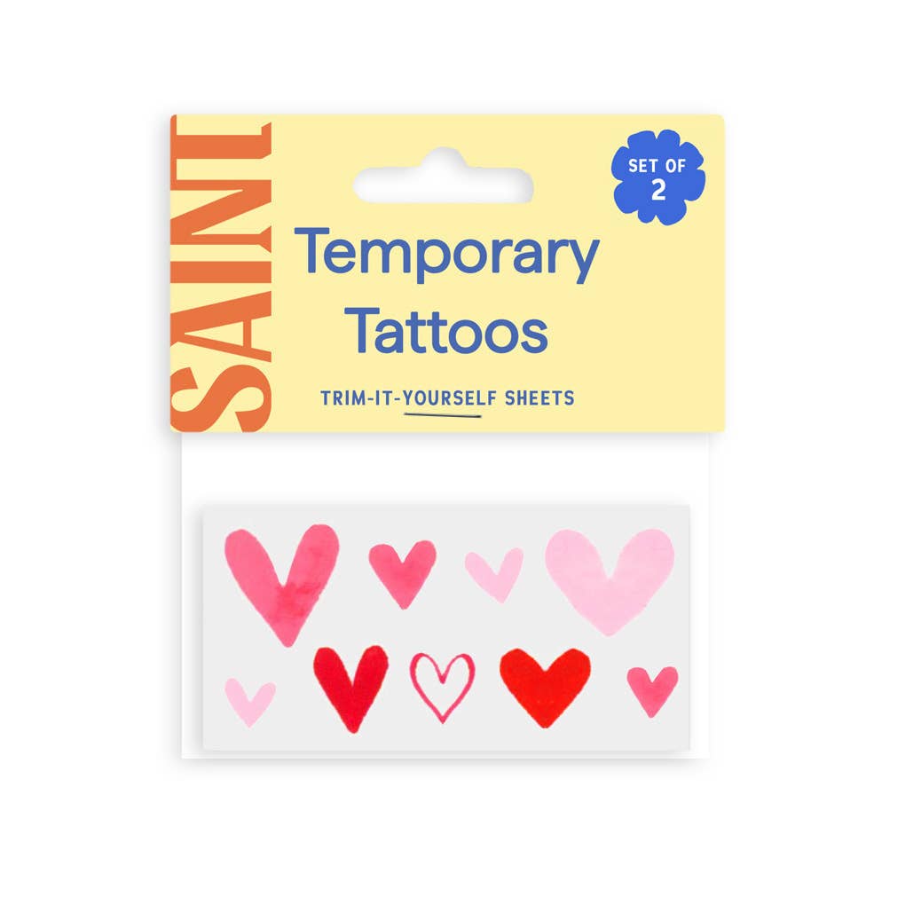 Saint Tattoos - Vente Tatouages temporaires - Petits cœurs tatouages temporaires0