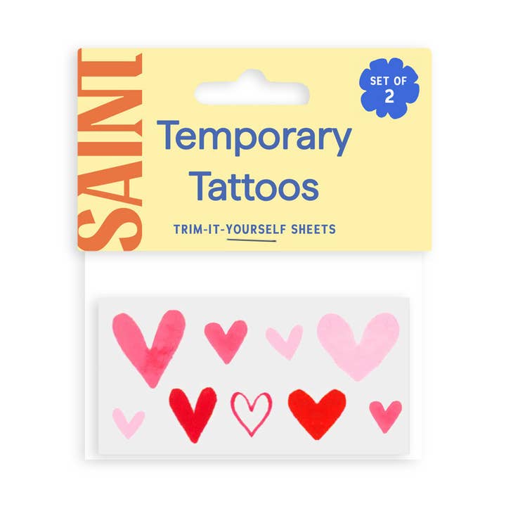 Saint Tattoos - Vente Tatouages temporaires - Petits cœurs tatouages temporaires0