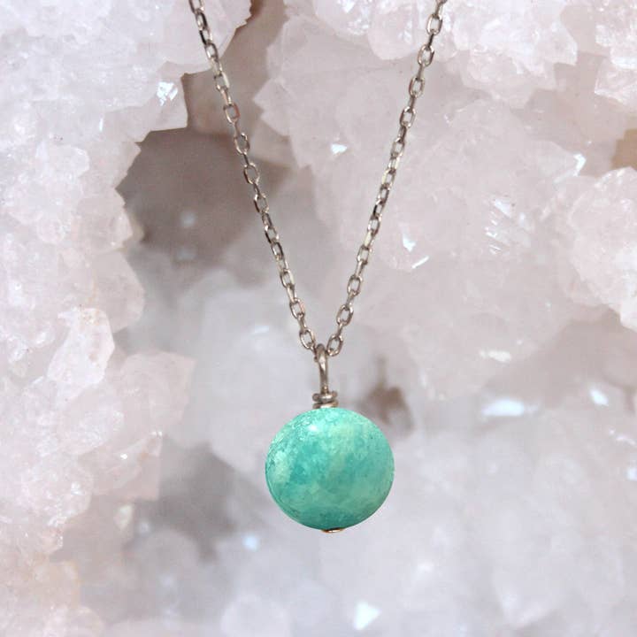 COLLIER AMAZONITE - Courage / Sérénité pour la vente par Mademoiselle Moana